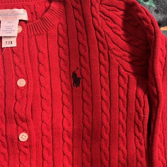 Ralph Lauren Classics red Cardigan - 18 months - Picture 4 of 5